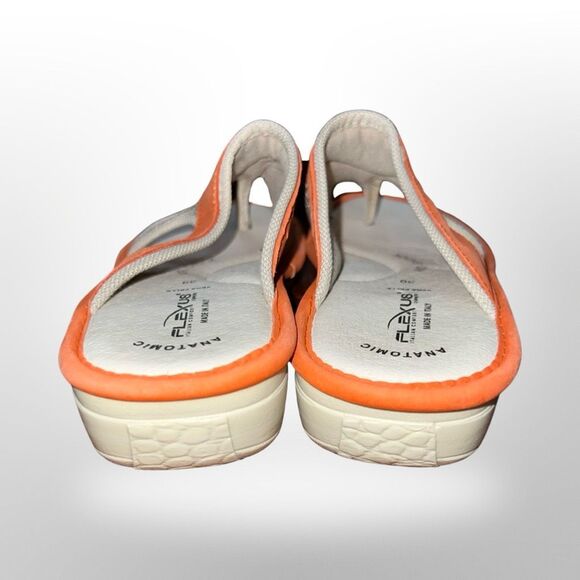 Spring Step Women's Flexus Pascalle Slide Sandal Orange Nubuck/Beige 39 US 8.5 - Picture 4 of 7